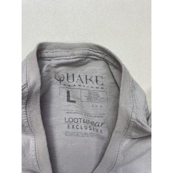Loot Crate Quake Champions Shadows Hide Me Graphic T-shirt Men Large Gray - Picture 4 of 5